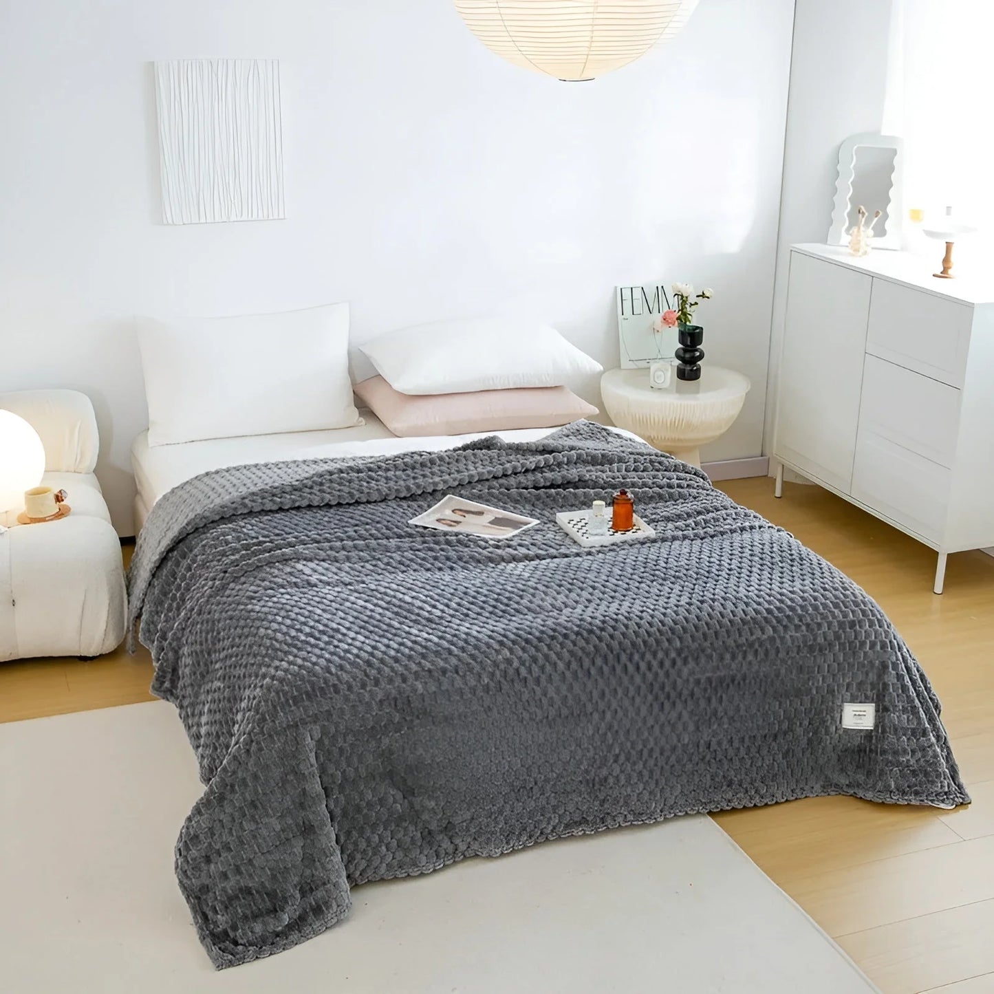 Throw Blanket Microfiber Quilted Machine Washable
