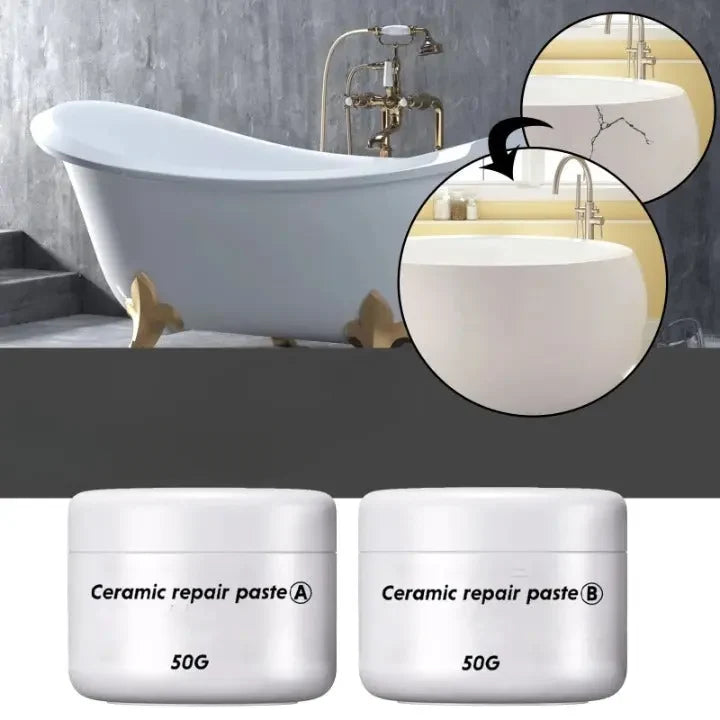 Tile Repair Paste Quick-Drying Snow-White For Ceramic & Porcelain