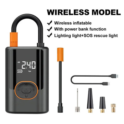 Tire Inflator Cordless Rechargeable 150 PSI Auto-Stop