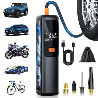 Tire Inflator Rechargeable Digital LCD Auto Shutoff