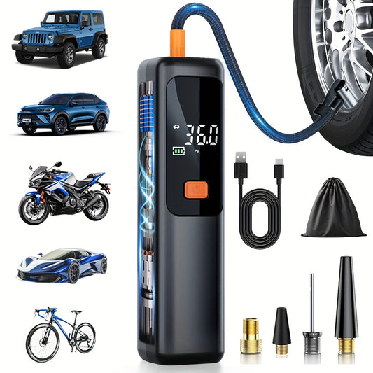 Tire Inflator Rechargeable Digital LCD Auto Shutoff