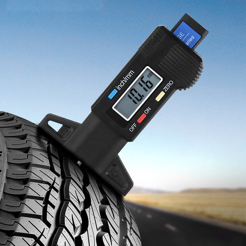 Tire Tread Depth Gauge Digital LCD Metal Tip