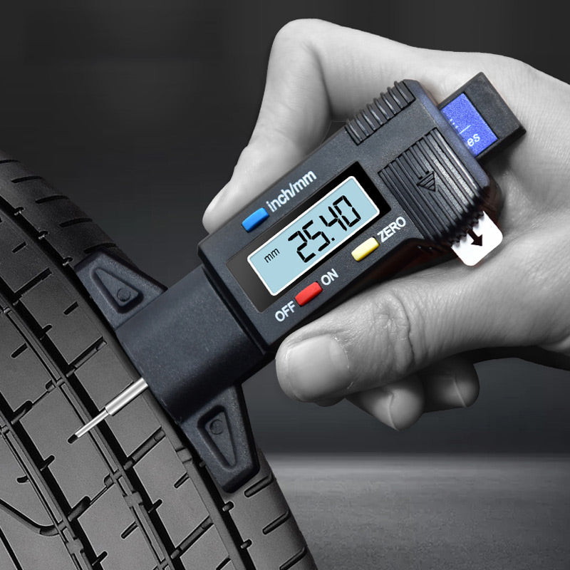 Tire Tread Depth Gauge Digital LCD Metal Tip