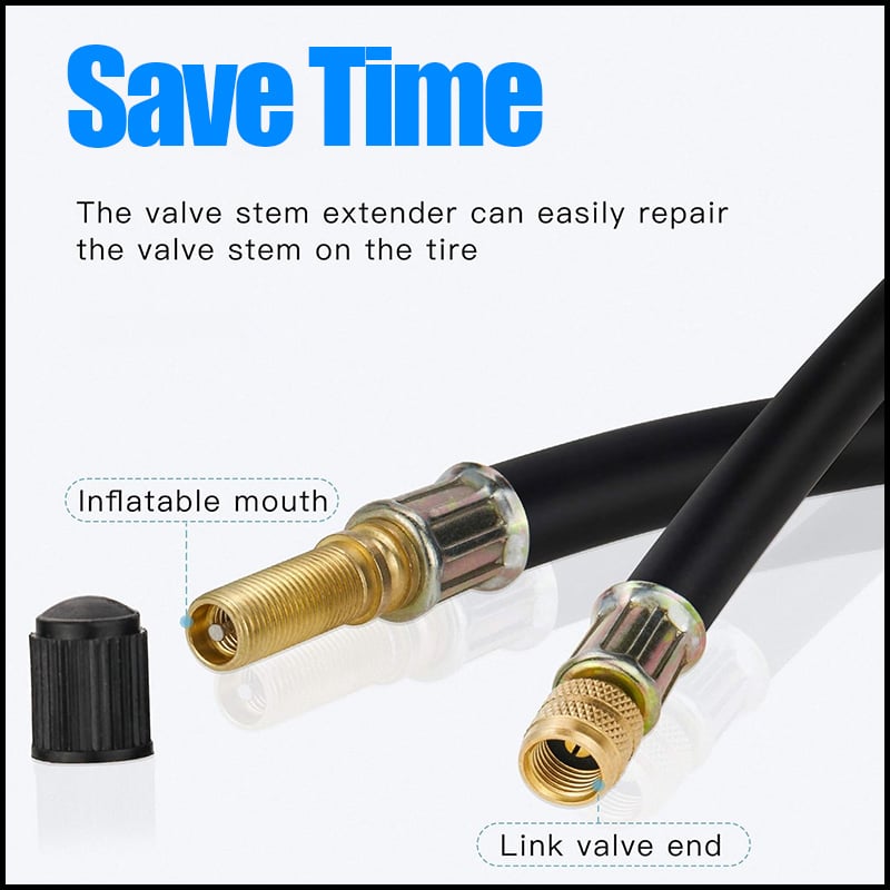 Tire Valve Extension Universal Copper & Brass Leak-Proof Seal