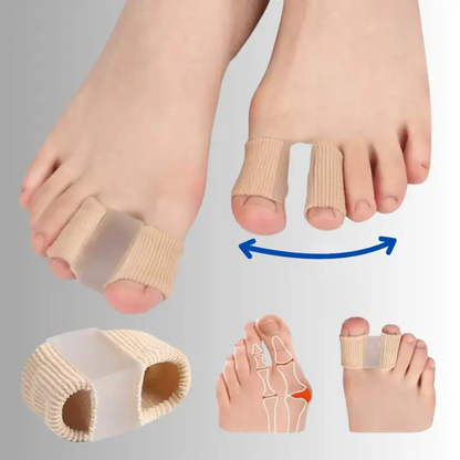 Toe Aligner Soft Silicone Gel Pain Relief Two Pairs