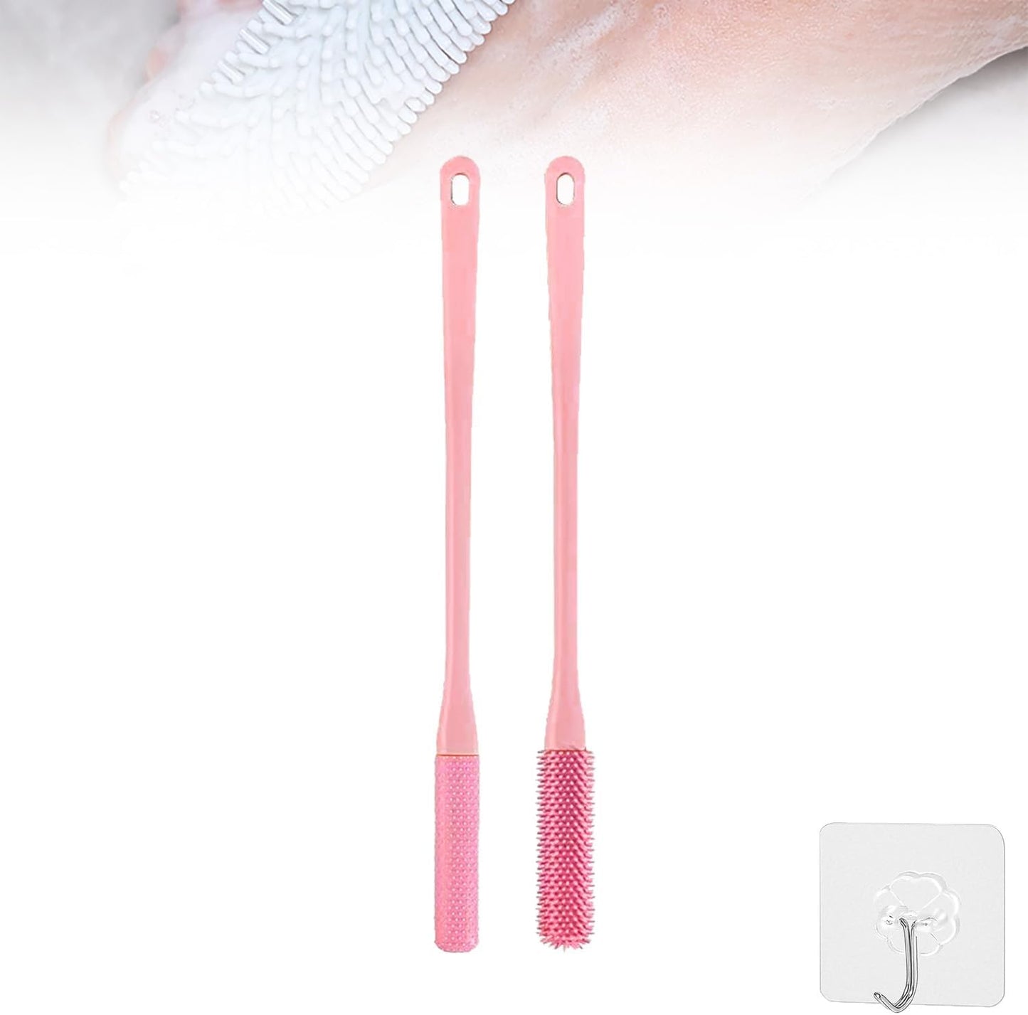 Toe Separator Cleaner Soft Bristles Dual Texture Long Handle