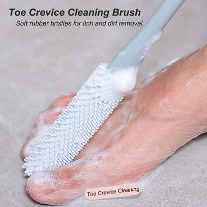 Toe Separator Cleaner Soft Bristles Dual Texture Long Handle