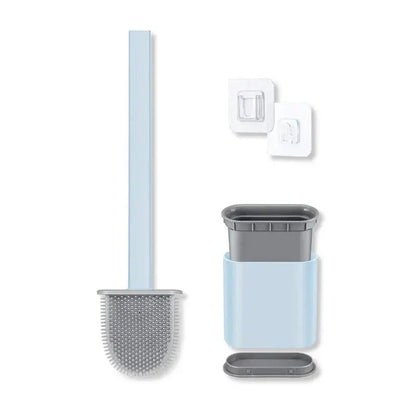 Toilet Brush D-Shaped Silicone Quick-Drying Ventilated Holder