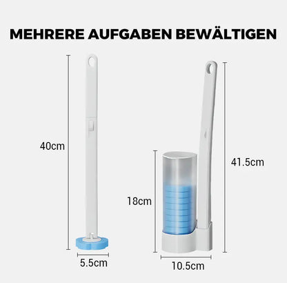 Toilet Brush Disposable Heads & Ceramic-Safe Cleaner Set of 18