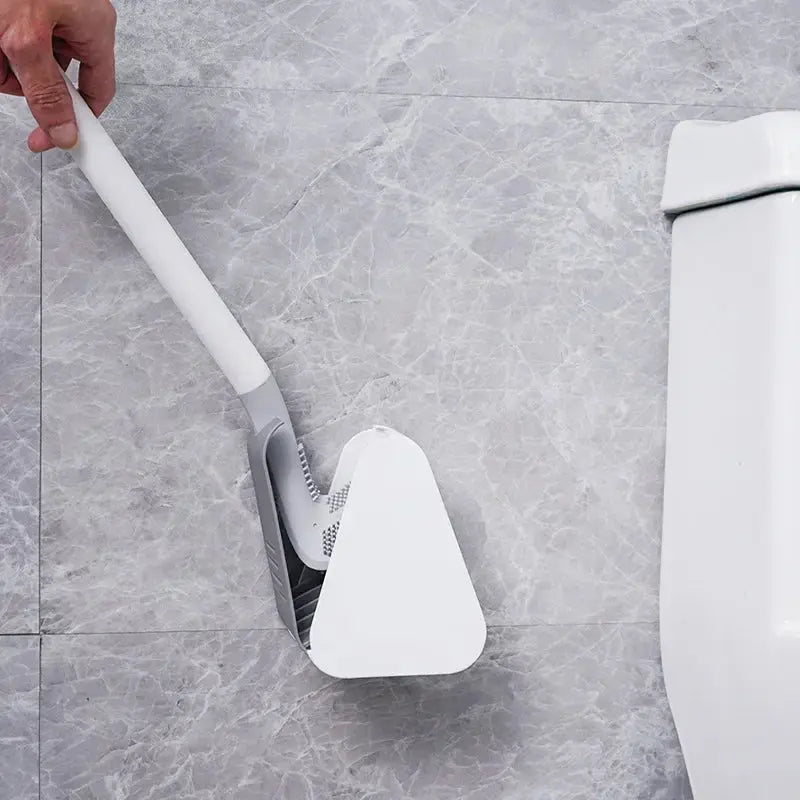 Toilet Brush Flexible Silicone Bristles Quick-Drying Tool-Free Wall Mount