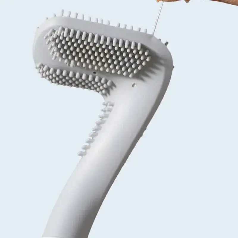 Toilet Brush Flexible Silicone Bristles Quick-Drying Tool-Free Wall Mount