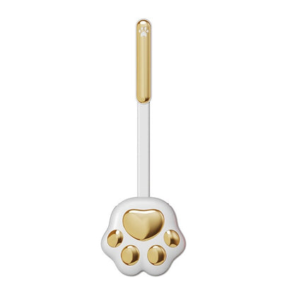 Toilet Brush Set Paw Print Silicone Bristles With Holder