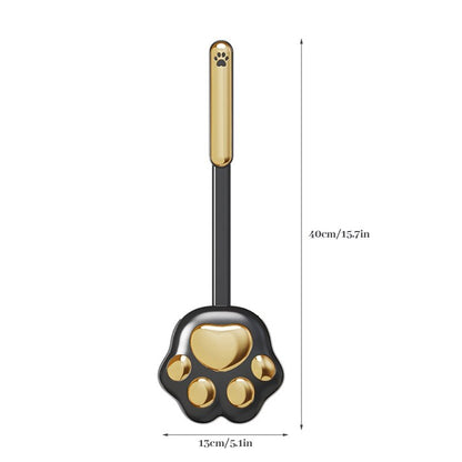 Toilet Brush Set Paw Print Silicone Bristles With Holder