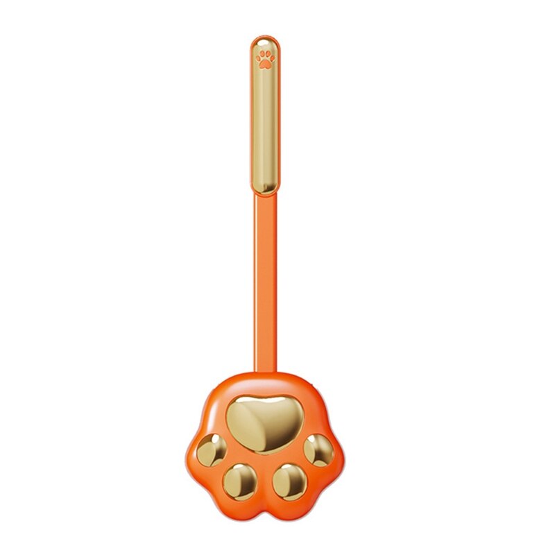 Toilet Brush Set Paw Print Silicone Bristles With Holder