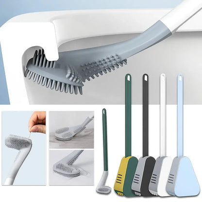 Toilet Brush Triangular Head & Soft TPR Bristles