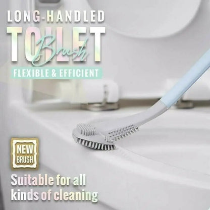 Toilet Brush Triangular Head & Soft TPR Bristles