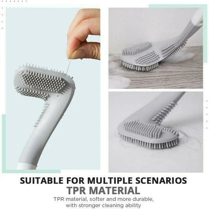 Toilet Brush Triangular Head & Soft TPR Bristles