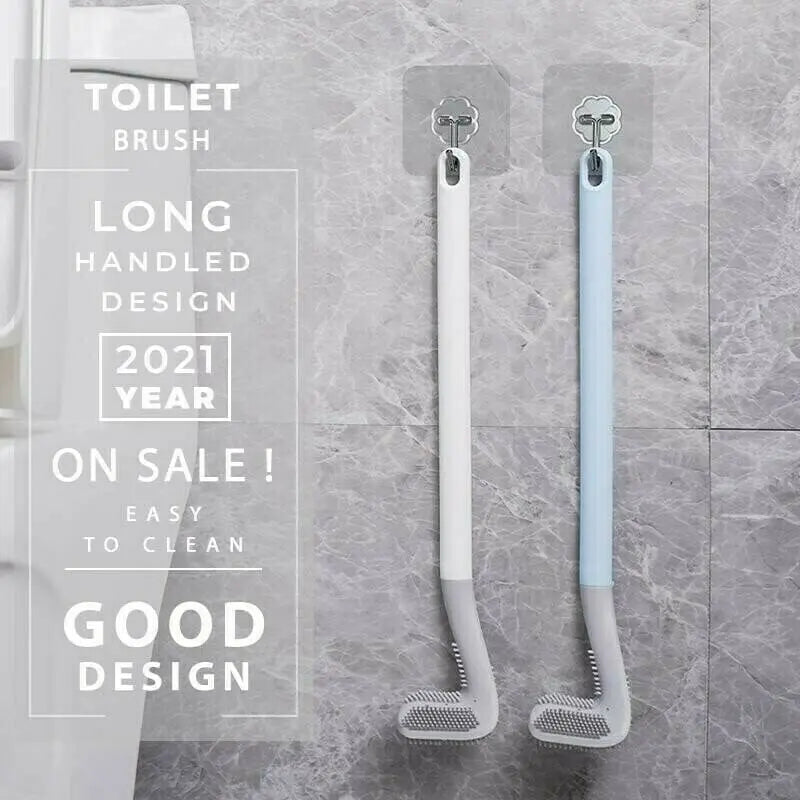 Toilet Brush Triangular Head & Soft TPR Bristles