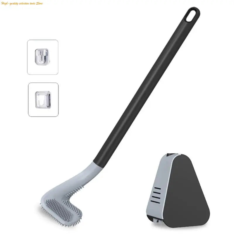 Toilet Brush Triangular Head & Soft TPR Bristles