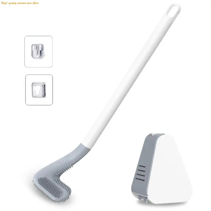 Toilet Brush Triangular Head & Soft TPR Bristles