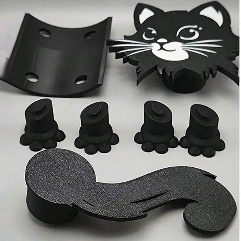 Toilet Paper Holder Freestanding Cat Silhouette Fits Standard Rolls