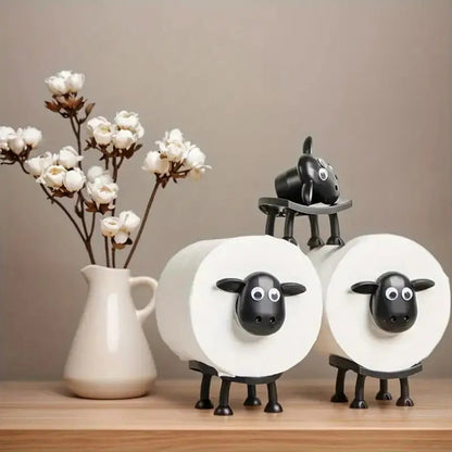 Toilet Paper Holder Freestanding Sheep-Shaped Set of 2