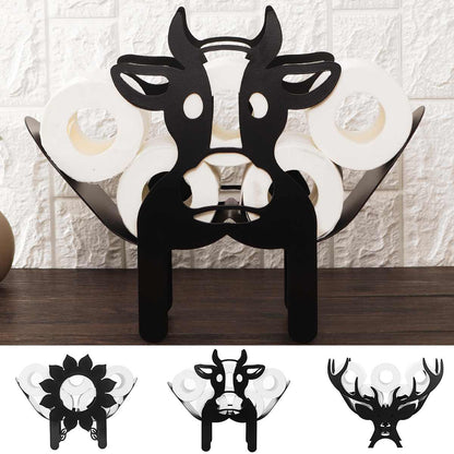 Toilet Paper Holder Wall-Mounted Animal Motif Seven Rolls