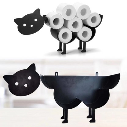 Toilet Paper Holder Wall-Mounted Animal Motif Seven Rolls