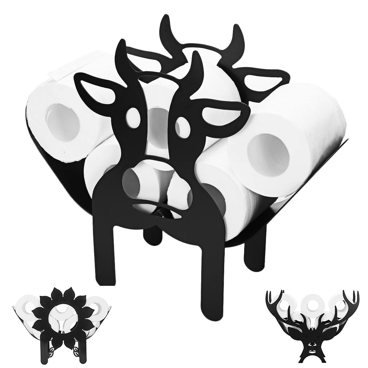 Toilet Paper Holder Wall-Mounted Animal Motif Seven Rolls