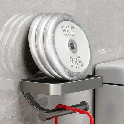 Toilet Paper Holder Wall-Mounted Shelf Brushed Stainless Steel