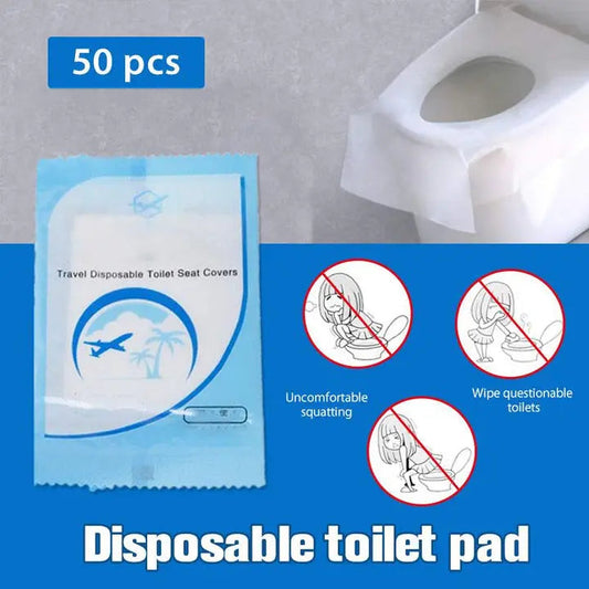 Toilet Seat Covers Disposable Travel Biodegradable 50-Pack