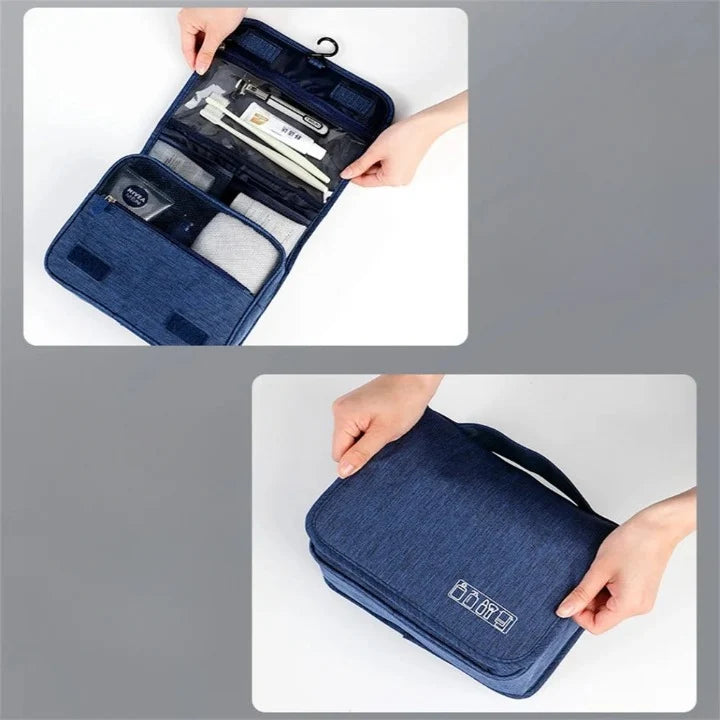 Toiletry Bag Foldable Water-Repellent Hanging Hook
