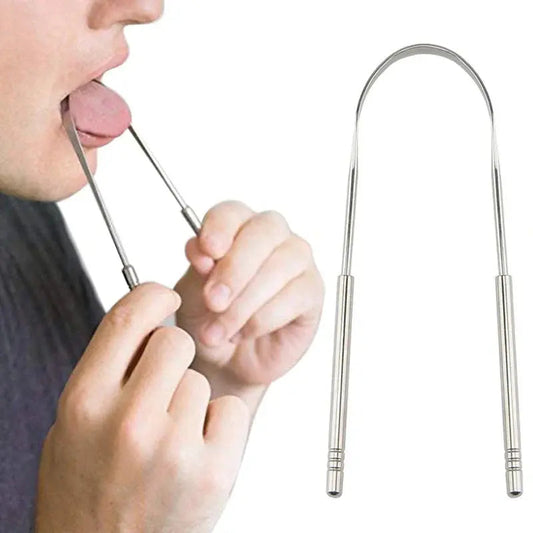 Tongue Scraper Stainless Steel Smooth Curved Blade