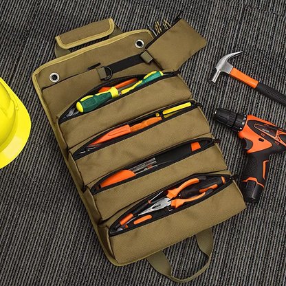 Tool Bag Roll-Up Removable Compartments & Reinforced Fabric