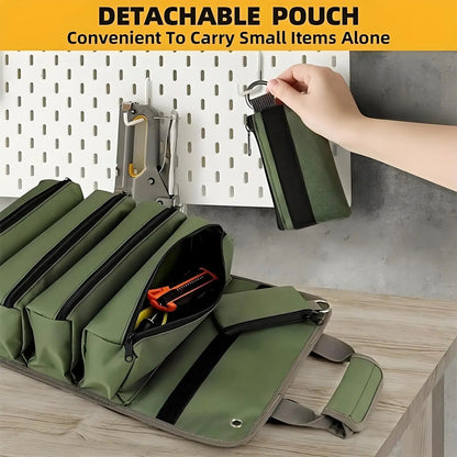 Tool Bag Roll-Up Removable Compartments & Reinforced Fabric