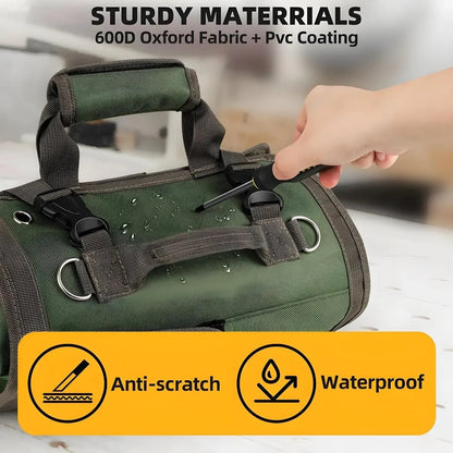 Tool Bag Roll-Up Removable Compartments & Reinforced Fabric