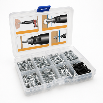 Tool-Free Corrosion-Resistant Threaded Insert Set (M3–M10)