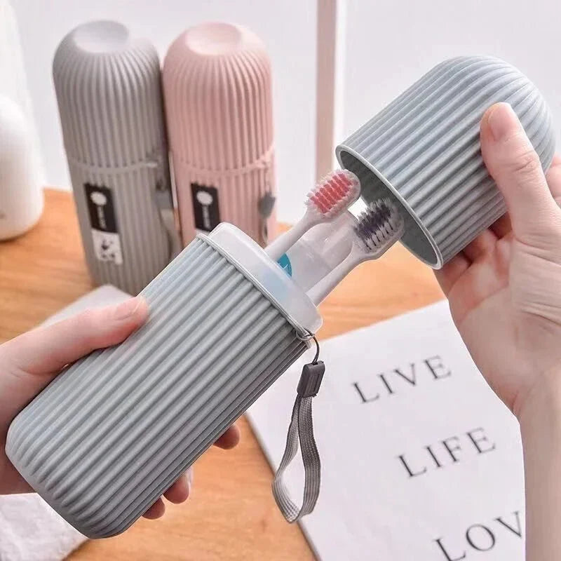 Toothbrush Travel Case Protective Compact Plastic Carrying Loop