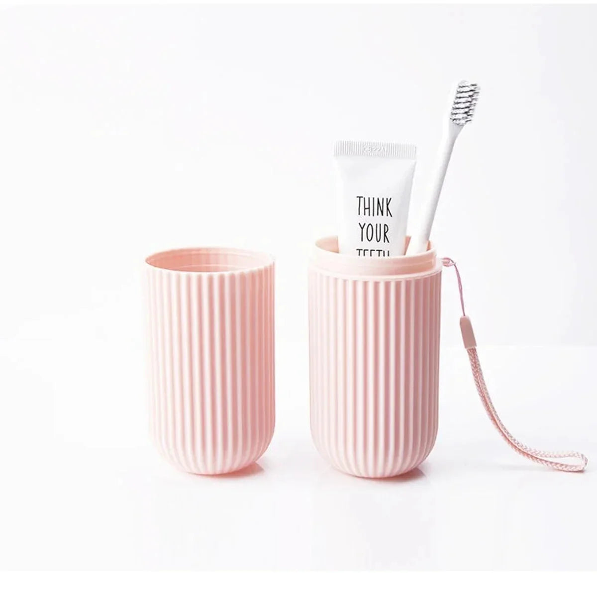Toothbrush Travel Case Protective Compact Plastic Carrying Loop