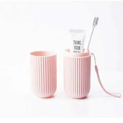 Toothbrush Travel Case Protective Compact Plastic Carrying Loop