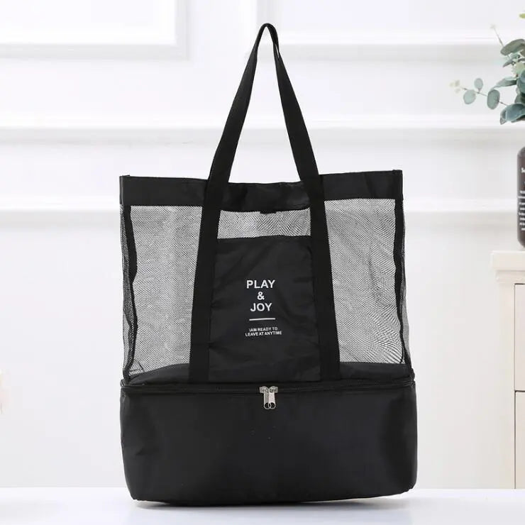 Tote Bag Insulated Cooler & Dual Compartments