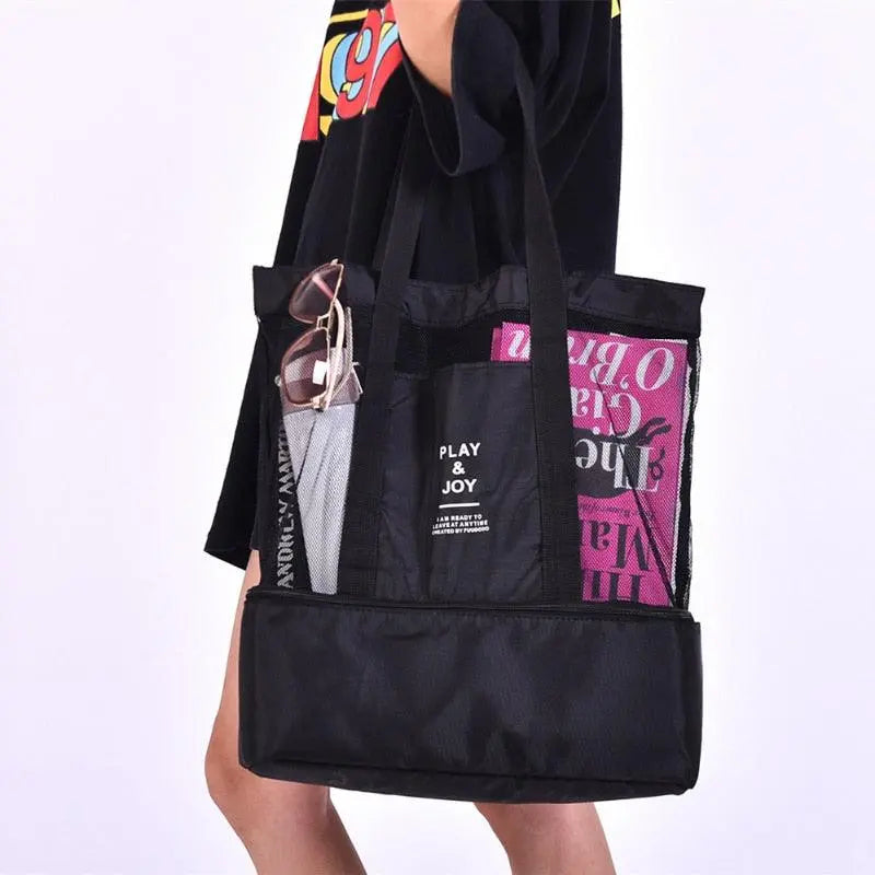 Tote Bag Insulated Cooler & Dual Compartments