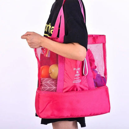 Tote Bag Insulated Cooler & Dual Compartments