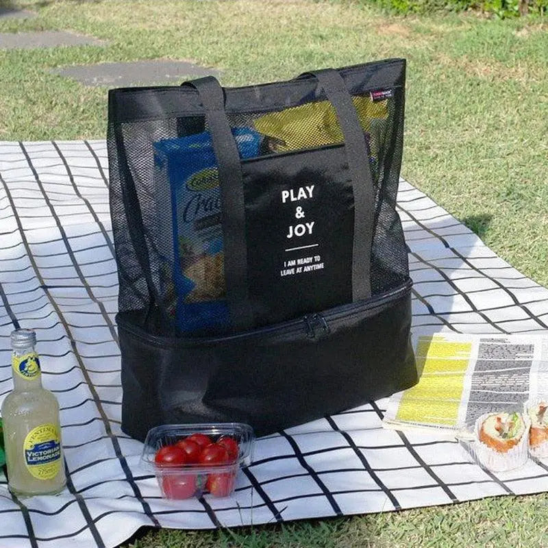 Tote Bag Insulated Cooler & Dual Compartments