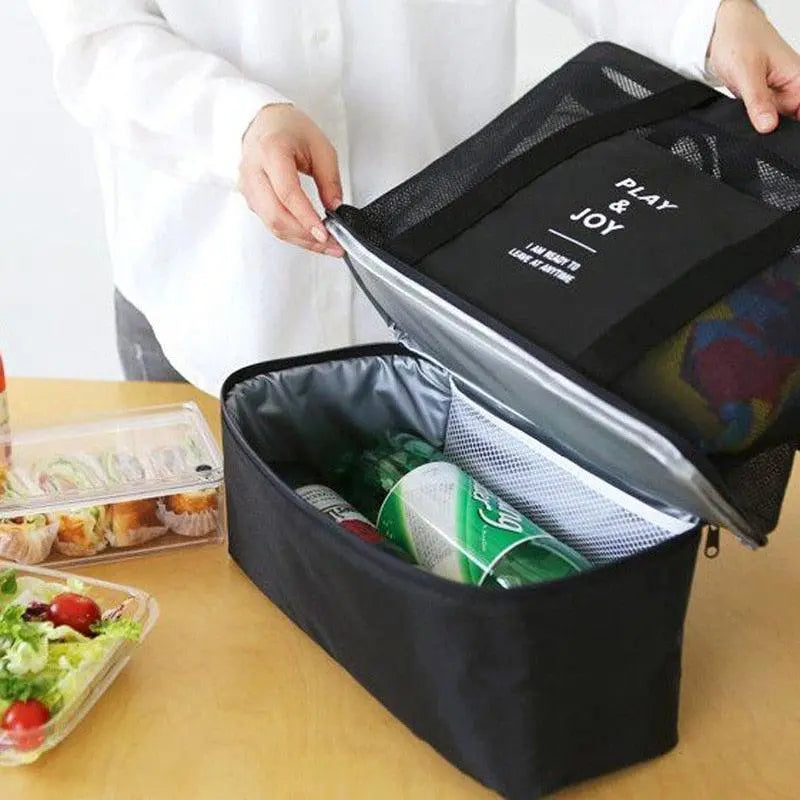 Tote Bag Insulated Cooler & Dual Compartments