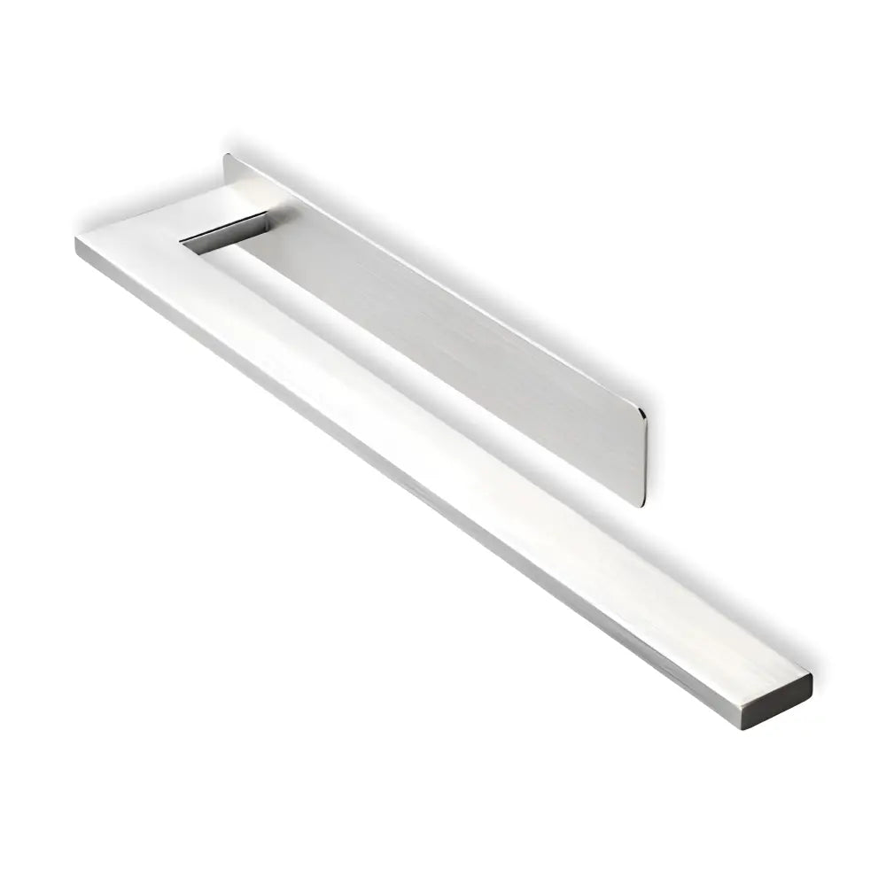 Towel Holder Adhesive No-Drill Brushed Stainless Space-Saving