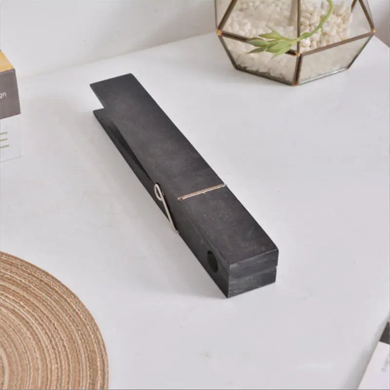 Towel Holder No Drill Self-Adhesive Wood Spring Clip