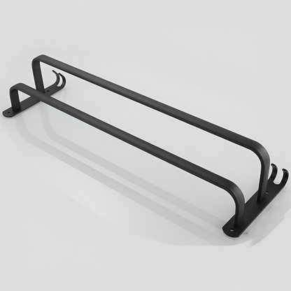 Towel Rack Anodized Aluminum No Drill Mount With Hooks