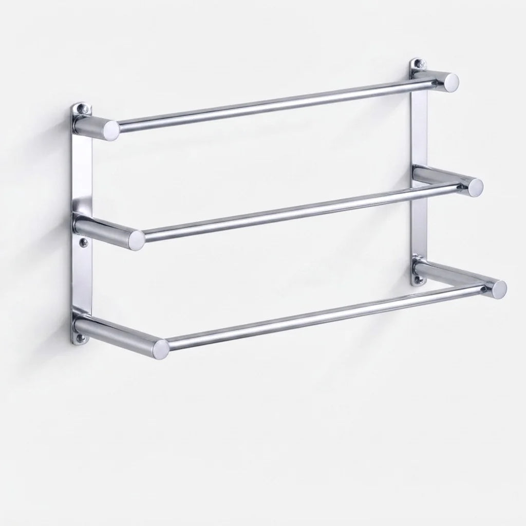 Towel Rack Wall-Mounted Stainless Steel 3 Bars