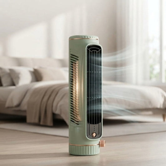 Tower Fan Bladeless 360° Airflow USB-C Rechargeable